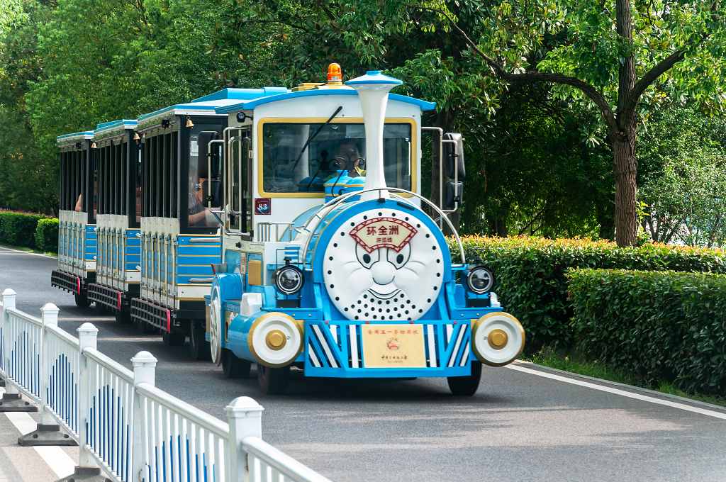 长沙橘子洲头观光车小火车