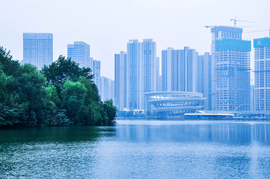 湖南长沙梅溪湖景观风光