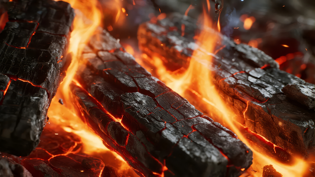 白露节气篝火木炭烧烤露营户外活动背景