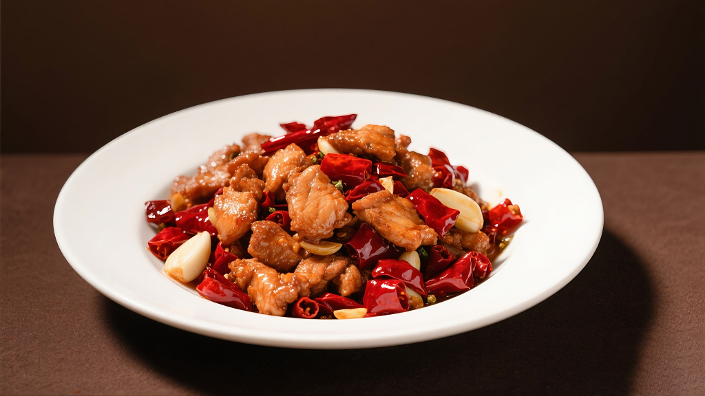 美食美味辣子鸡炒肉鸡肉家常菜