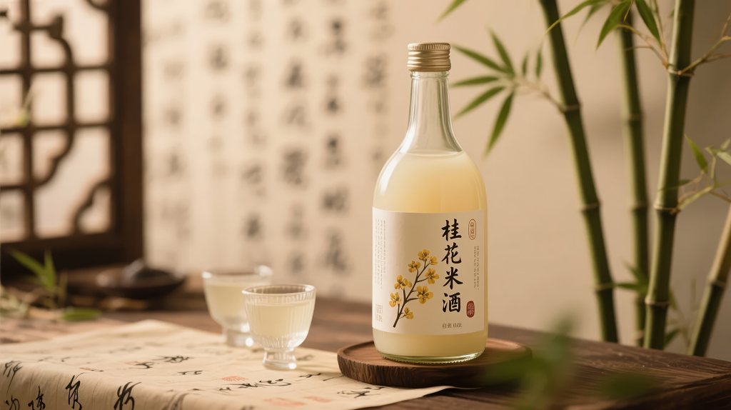 中秋节桂花酒品酒传统文化生活场景背景