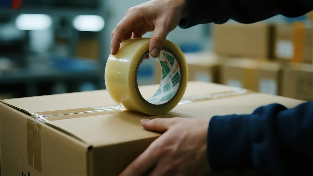 快递打包封箱发货电商物流生活场景