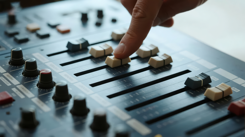 调音台DJ音乐制作录音棚生活场景背景