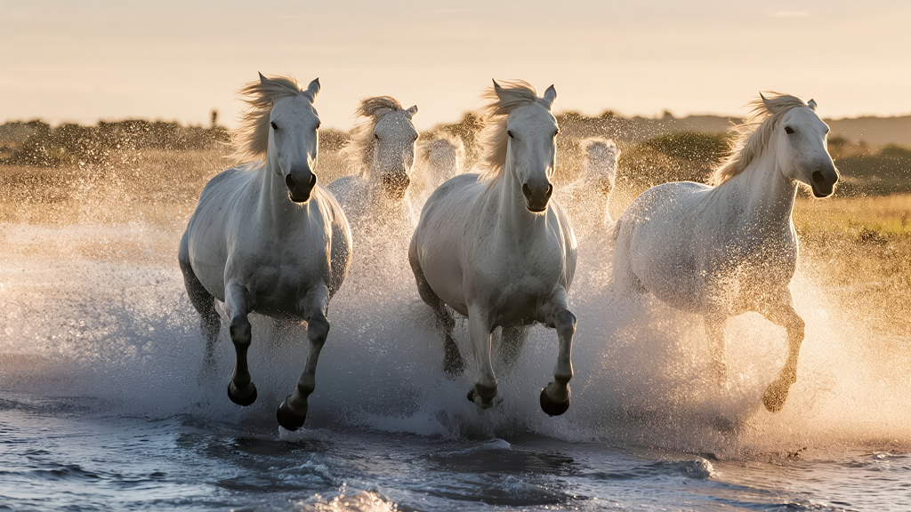 白马奔腾自由力量活力成功企业精神背景