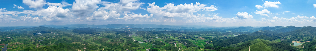乡村田园风光航拍全景