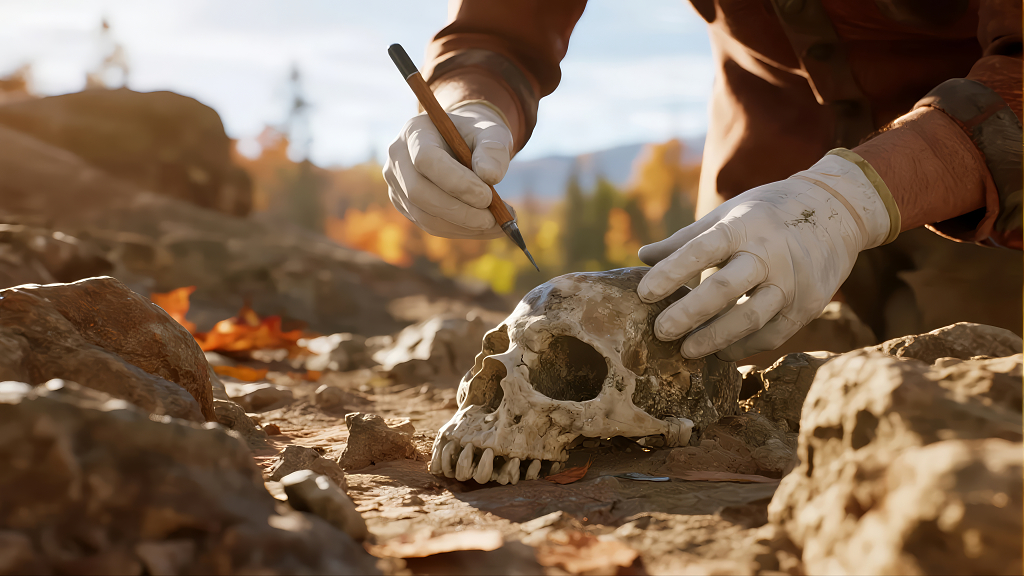 考古学家发掘头骨化石历史研究背景