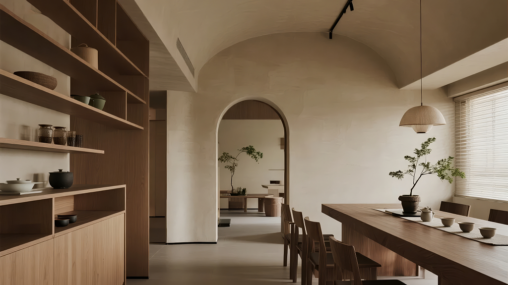 现代简约餐厅室内设计家居背景图