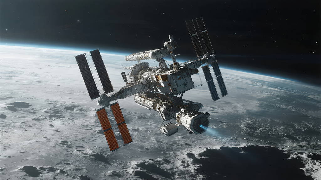 国际空间站月球太空探索航天科技背景