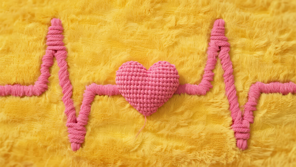 心电图爱心健康医疗概念创意背景图