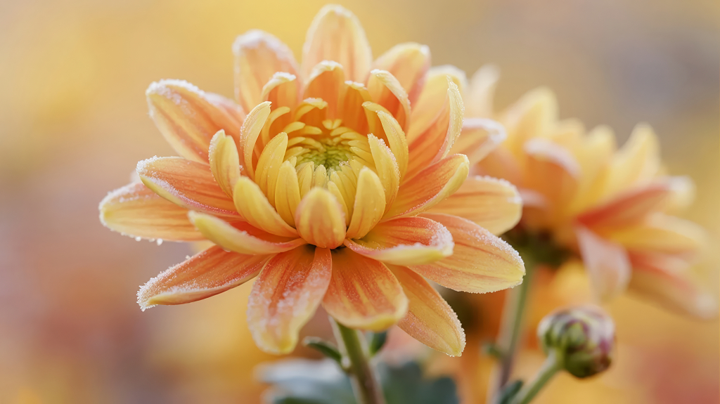 秋季菊花特写唯美治愈花卉背景图