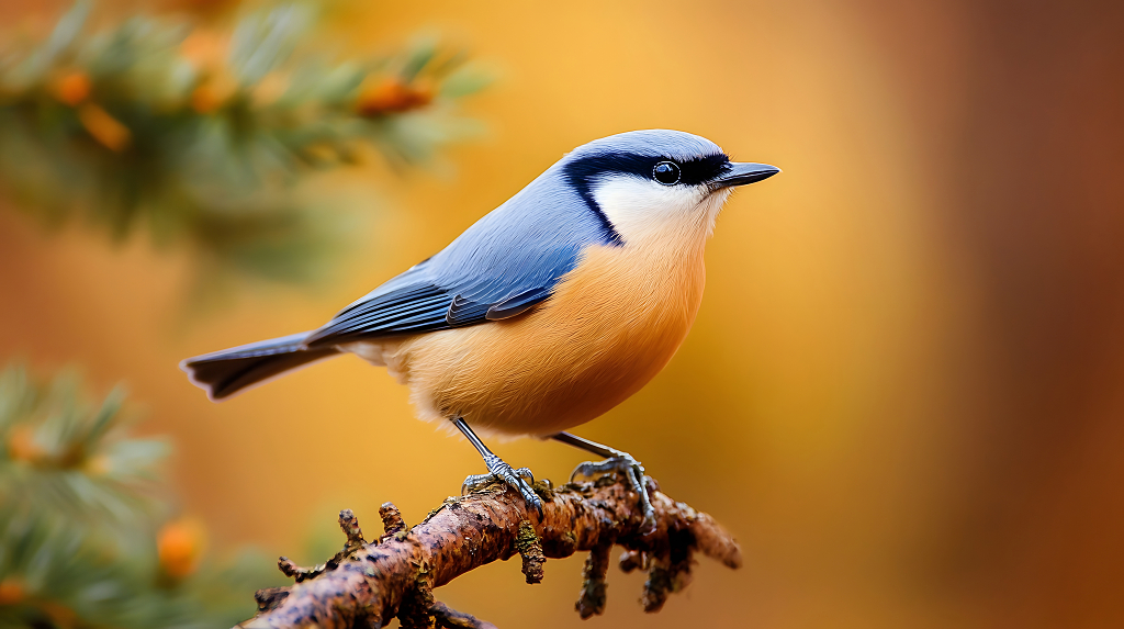 自然环境中的小鸟