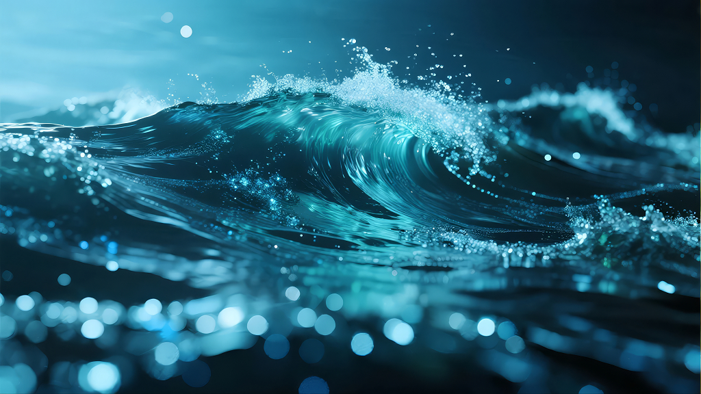 海洋巨浪波涛汹涌的自然力量与挑战背景