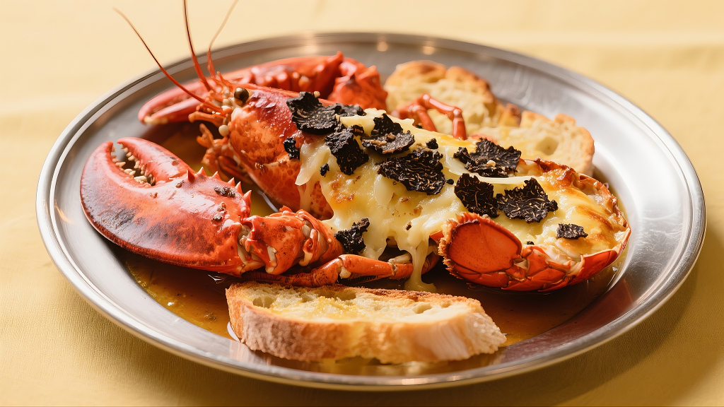 黑松露焗龙虾焗龙虾黑松露龙虾芝士焗龙虾龙虾美食美食餐饮