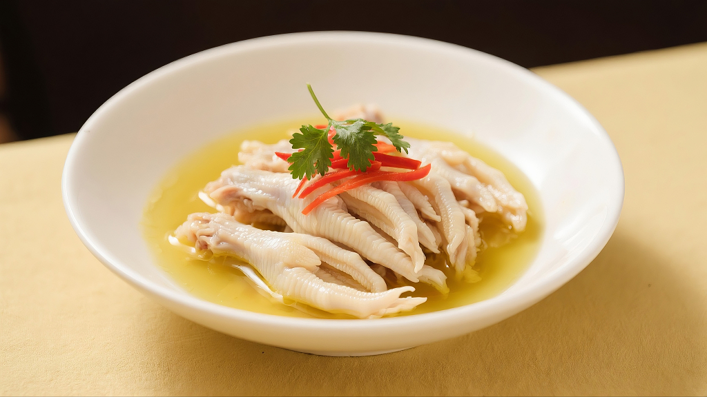 芥末鸭掌凉拌芥末鸭掌芥末味鸭掌鸭掌凉菜美食餐饮中餐