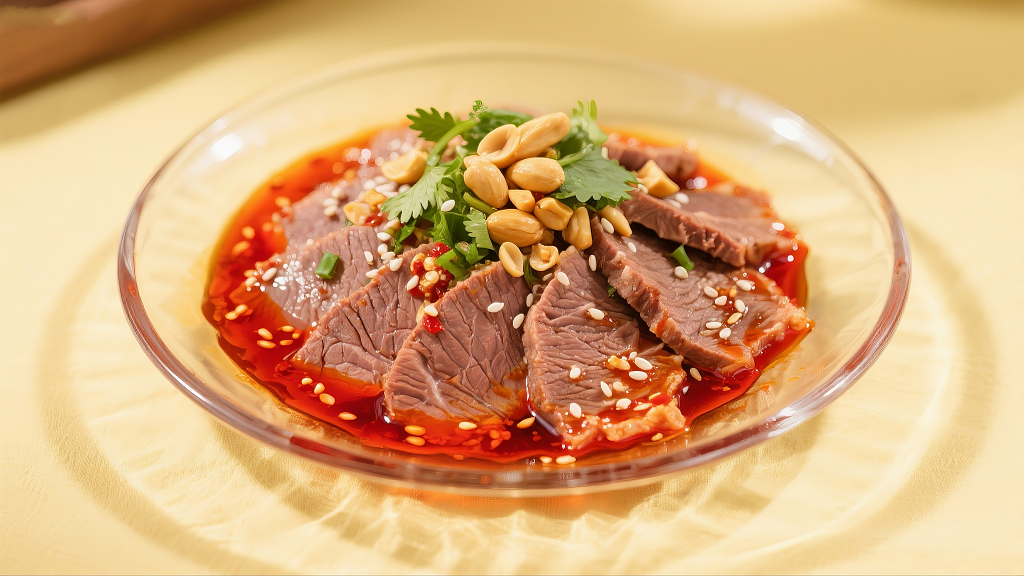 凉拌牛肉红油凉拌牛肉牛肉凉拌菜中式凉菜食品菜品