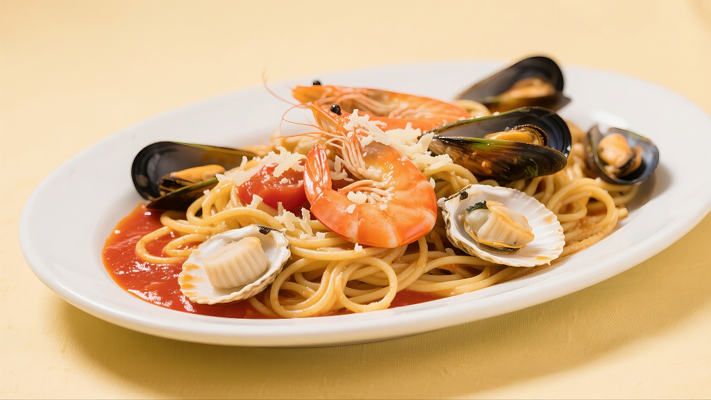 海鲜意面海鲜意大利面海鲜面美食餐饮西餐高端美食