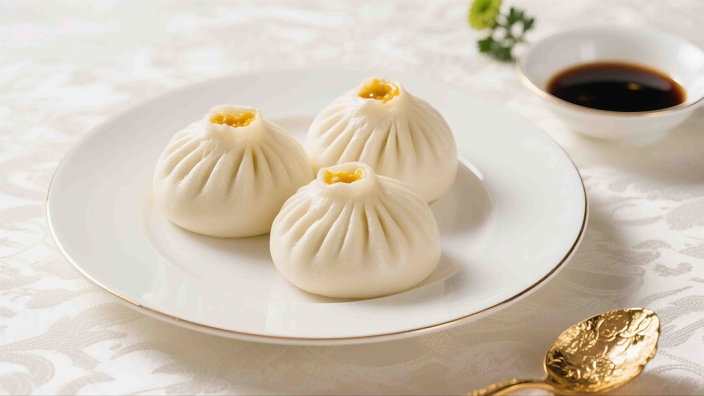 蟹黄包包子美食美味海鲜包子年夜饭特色小吃美味小吃