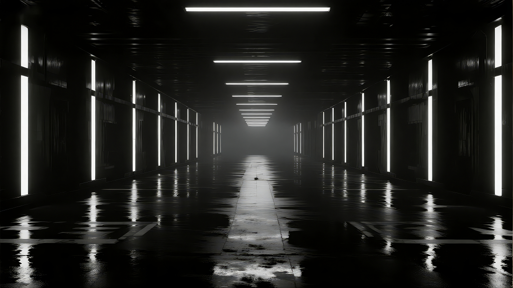 未来科技感隧道空间的抽象简约背景图