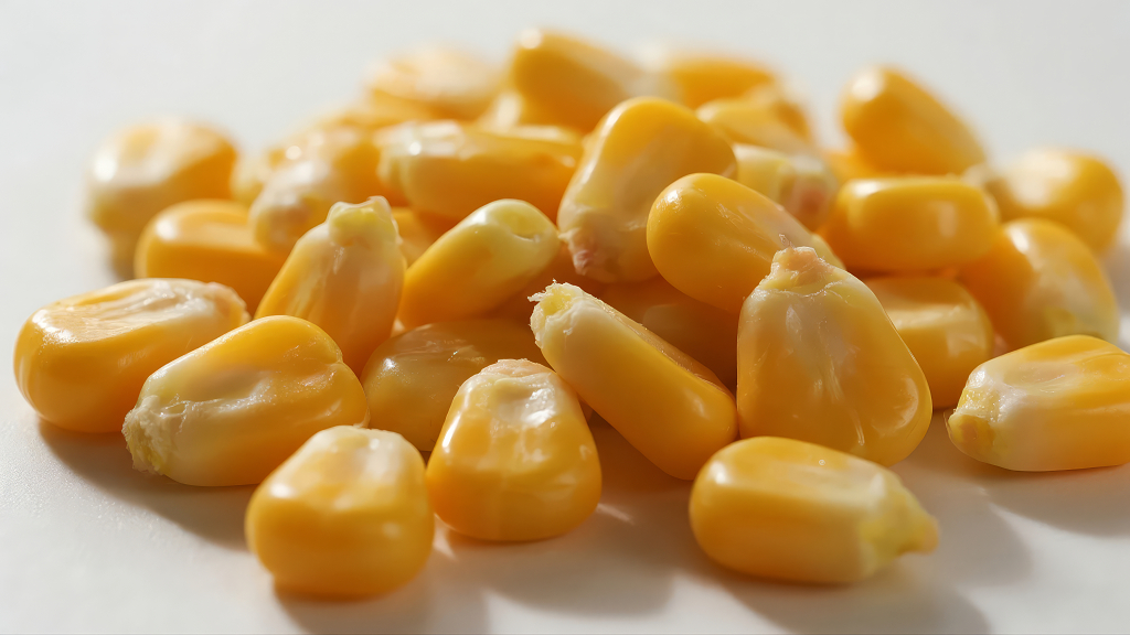 玉米粒饱满的农业丰收与健康食品背景