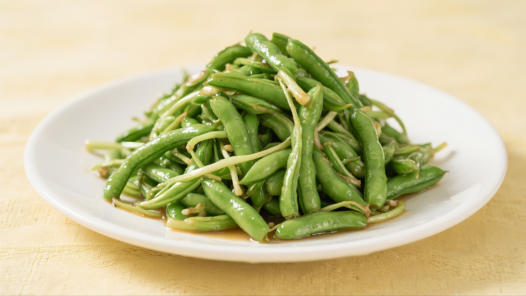 清炒豆角豆角素炒豆角豆角美食家常豆角菜品菜谱制作宣传