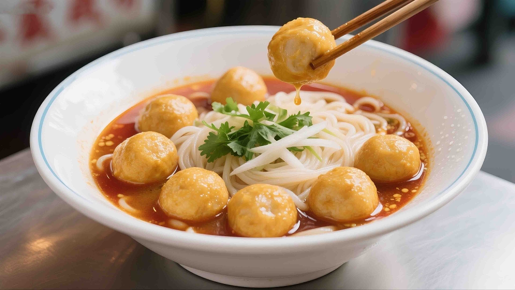 美食美味牛肉丸子面牛肉面条美食家常菜特色小吃地方特色