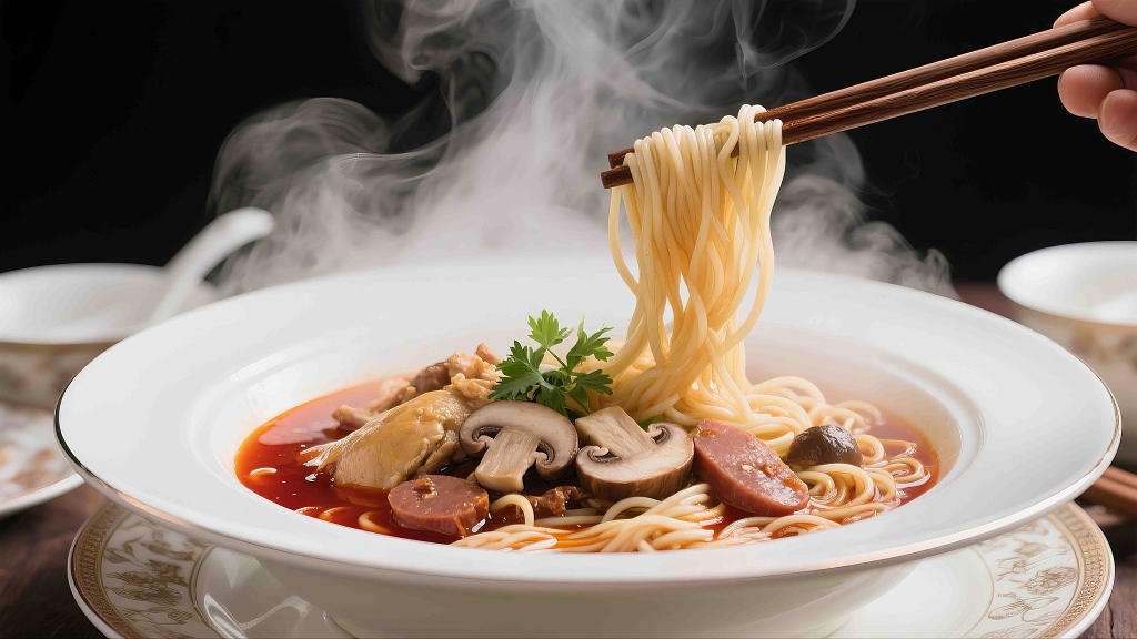 美食美味面条热汤面鸡汤面地文物地色贵阳美食