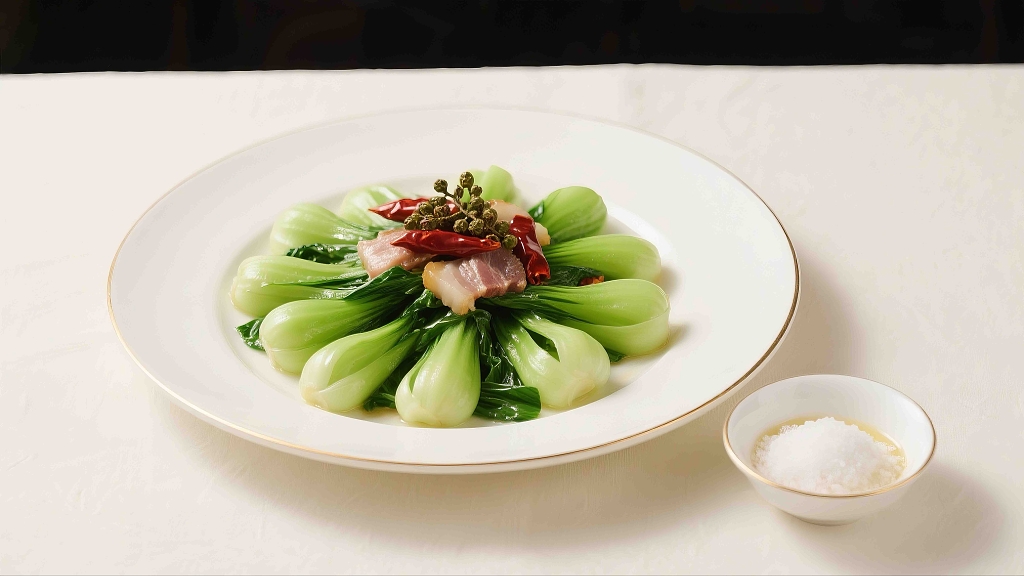 炒油菜炒时蔬炒青菜美食美味健康绿色营养青菜