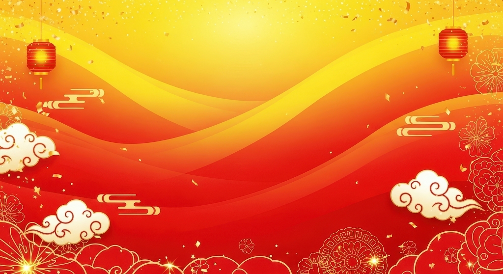 喜庆中国风红色背景素材
