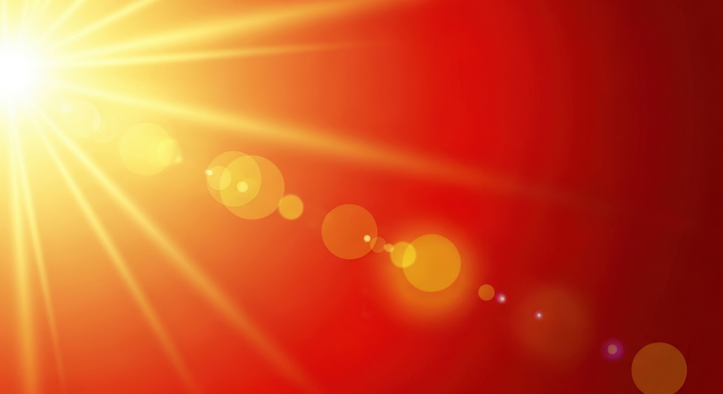 红色背景下的金色光晕