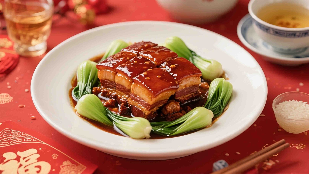 上海红烧肉美食美味年夜饭