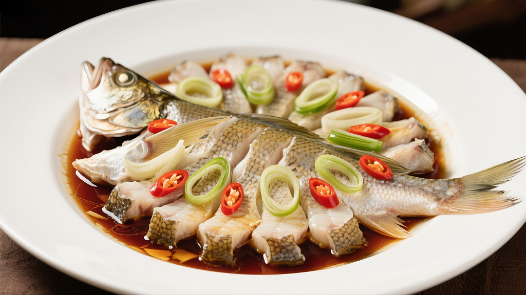清蒸鲈鱼清蒸鱼海鲜美食美味