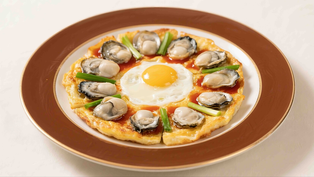 南美食牡蛎煎蛋海鲜闽美食美味