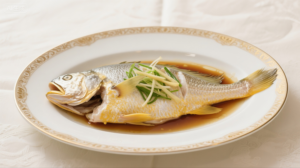 宁德清蒸大黄鱼青蒸鱼美食美味年夜饭