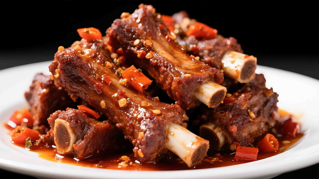 香辣排骨美食美味排骨