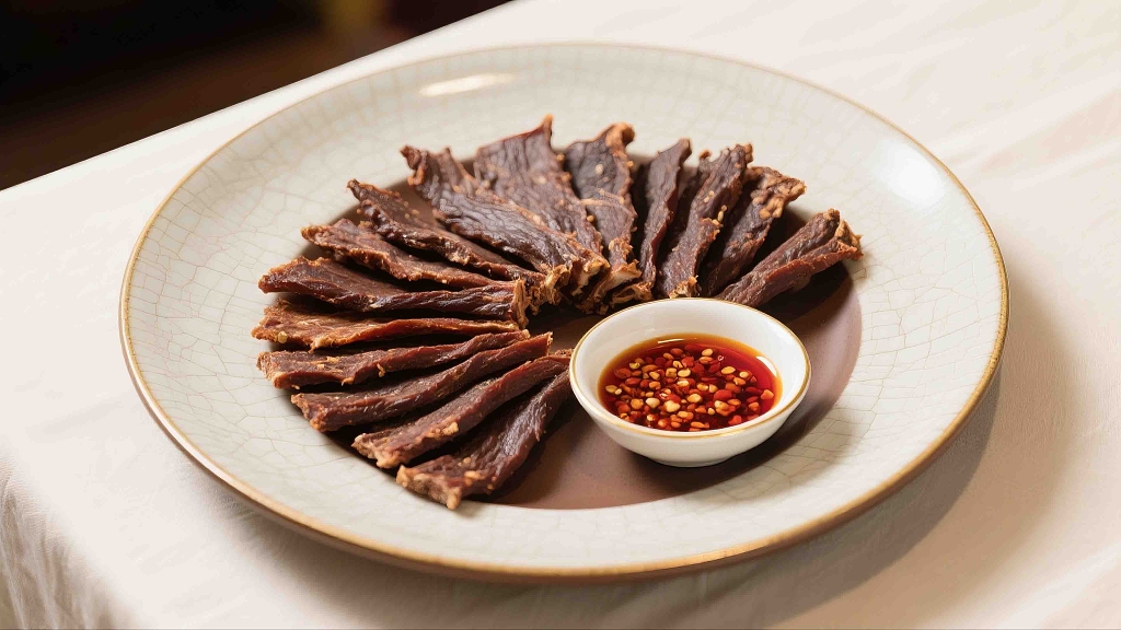 耗牛肉干美食美味牛肉干