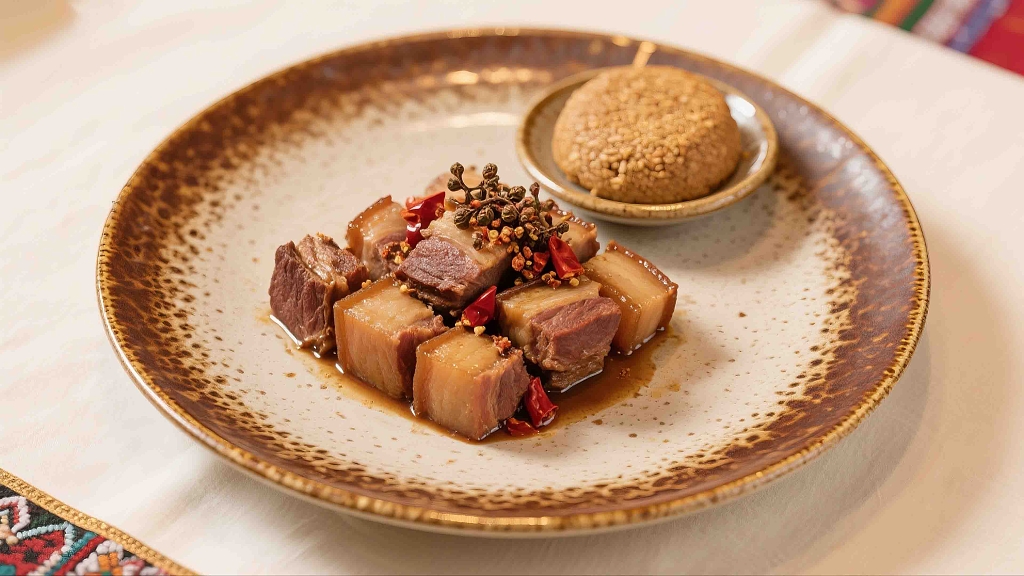 楚雄坨坨肉美食美味五花肉猪肉炖肉