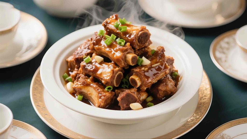 一碗蒜蓉蒸排骨美食美味