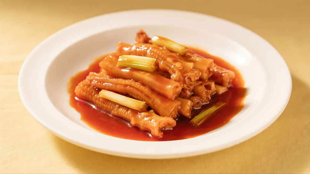 葱烧蹄筋蹄筋葱烧菜品中餐蹄筋家常菜蹄筋美食美味菜品宣传