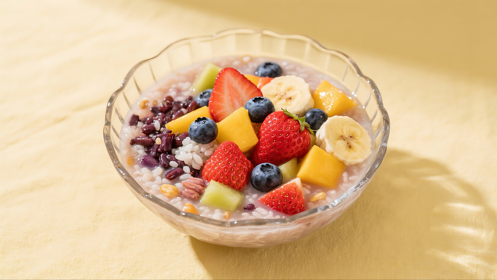 特色水果八宝粥八宝粥水果八宝粥中式八宝粥甜品美食美味宣传