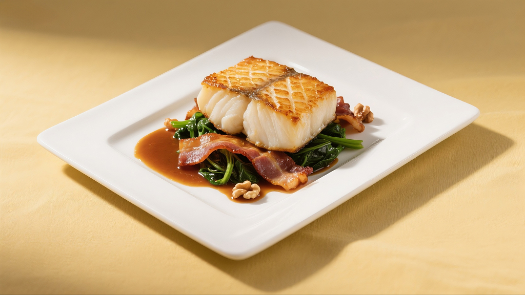 香煎银鳕鱼美味美食海报菜单菜谱鳕鱼银鳕鱼