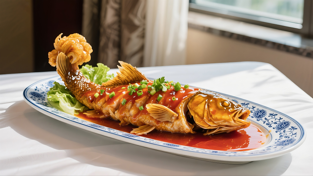 糖醋鲤鱼糖醋鱼中餐名菜家常菜宴席菜年夜饭菜单图片美食美味餐饮