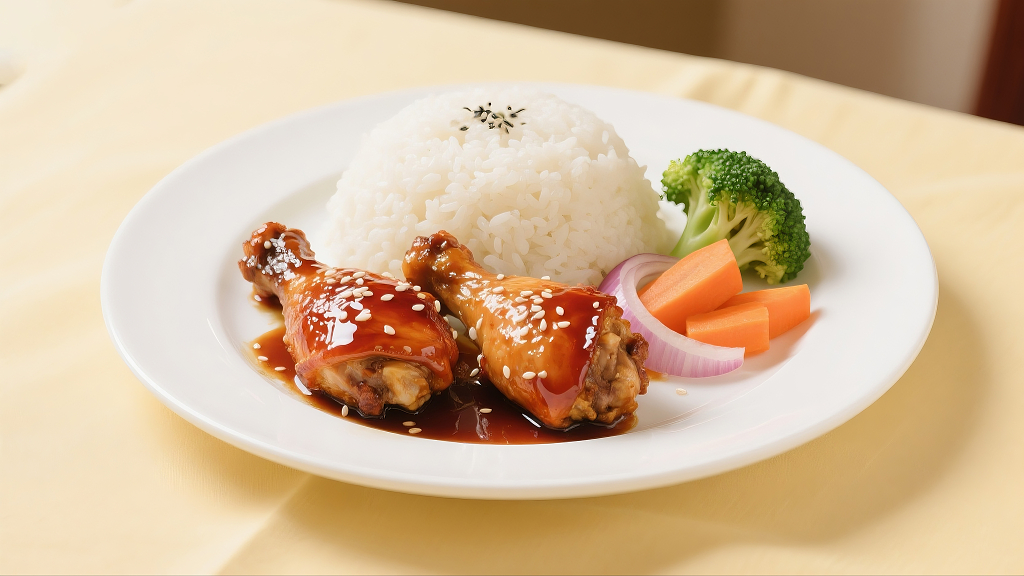 照烧鸡腿饭照烧饭盖饭家常菜盖饭工作餐快餐菜单图片美食美味餐饮