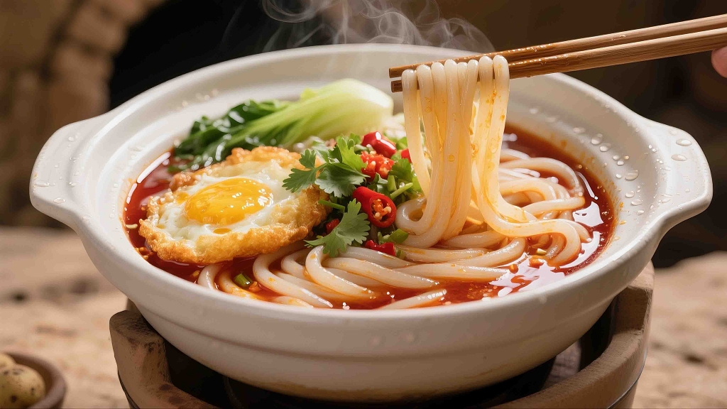 一碗美味的山西土豆粉美食美味土豆粉