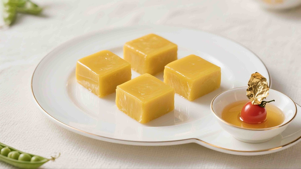 一盘美味的下午茶碗豆黄美味美味健康营养