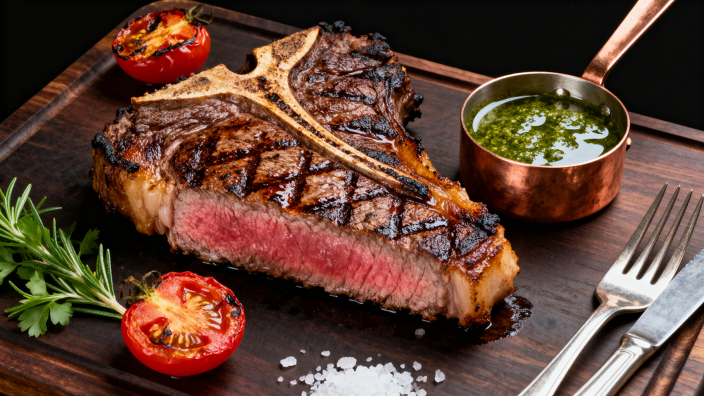 一份美味的香煎牛排