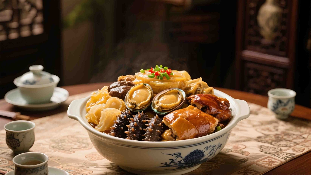 一碗美味的佛跳墙海参鲍鱼美食美味