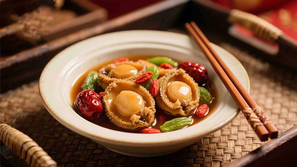 一盘美味的红烧雪蛤美食美味海鲜