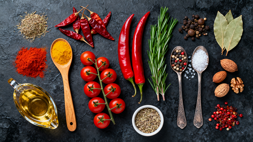 烹饪食材香料蔬菜中餐食材料理食材美食摄影美食海报烹饪设计
