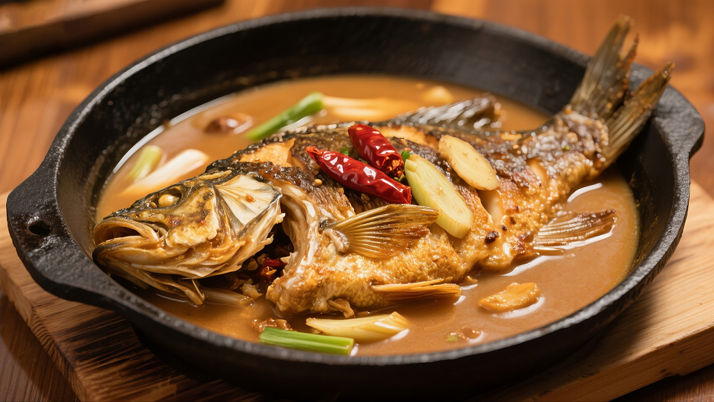 刚做好一臭鳜鱼美食美味特色菜