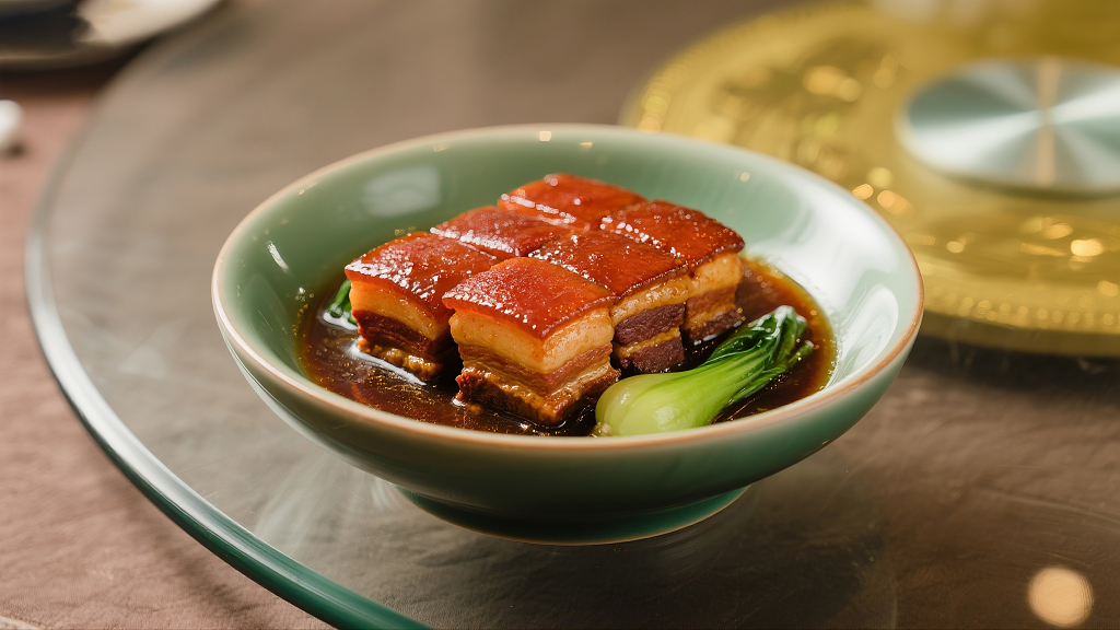 一碗美味的东坡肉美食美味猪肉五花肉